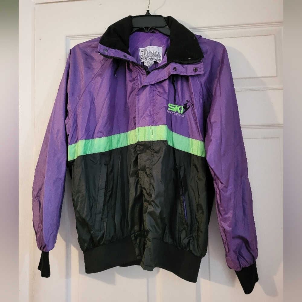 MAYA waterproof Ski Breckinridge neon jacket weatherproof L hooded